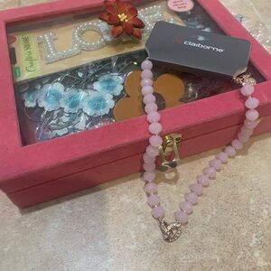 Liz Claiborne Rose Quartz Necklace